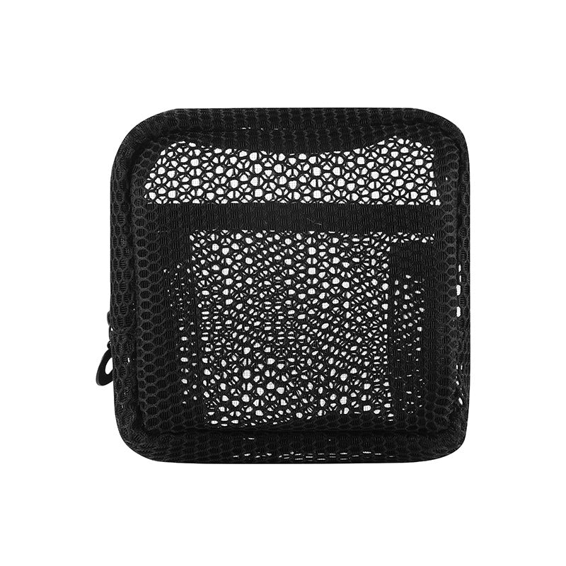 Dopamine color tofu bag Portable mesh cosmetic bag Lipstick small square bag storage bag mesh tampon bag