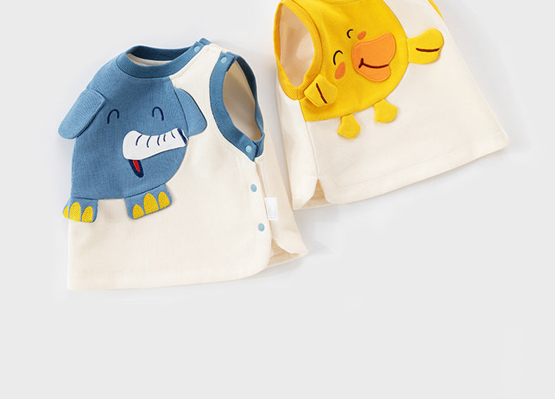 Children's spring and autumn casual vests, children's clothes, autumn horse coats, boys and women's spring and autumn foreign cartoon vests, clothes