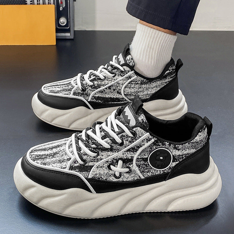 Men's Shoes 2024 Summer New Breathable and Versatile Youth Casual Sports Canvas Shoes Non-slip Platform Daddy Tide Shoes