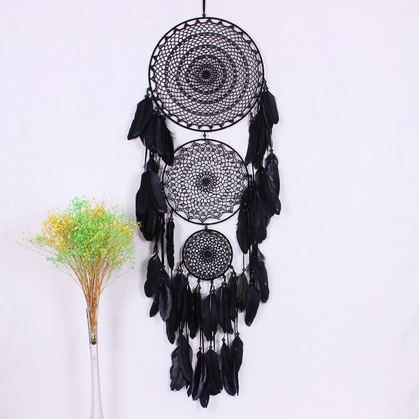 Cross-border dream catcher five-ring dream catcher hanging jewelry home wedding interior decoration wall hanging pendant creative gift