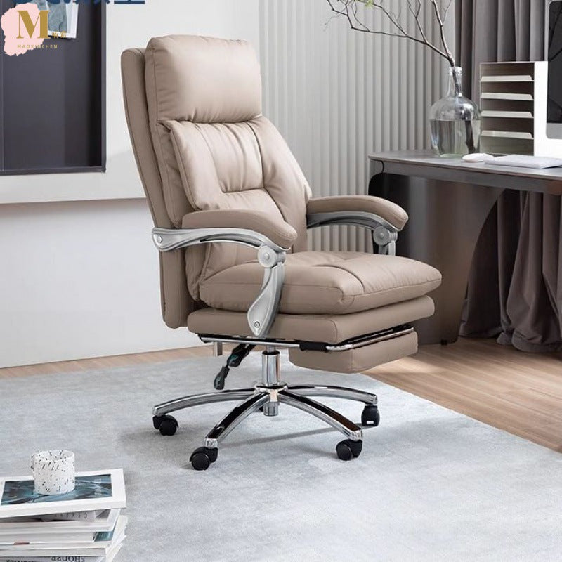 Computer leather metal boss chair home office office chair business sedentary reclining comfortable office chair