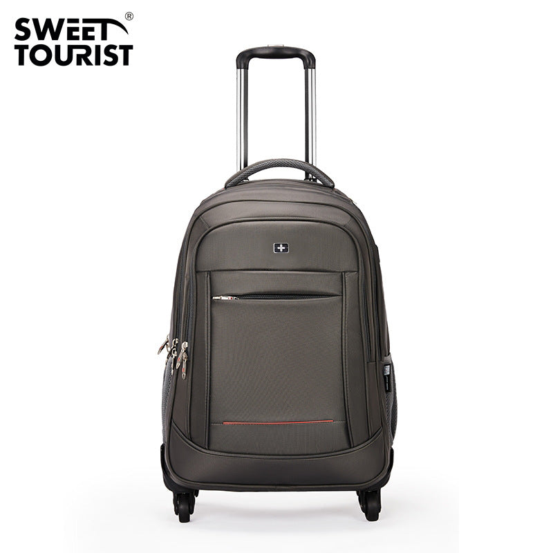 Factory direct sale anti-water repellent trolley backpack spinner wheel business travel trolley bag men's multi-functional trolley luggage