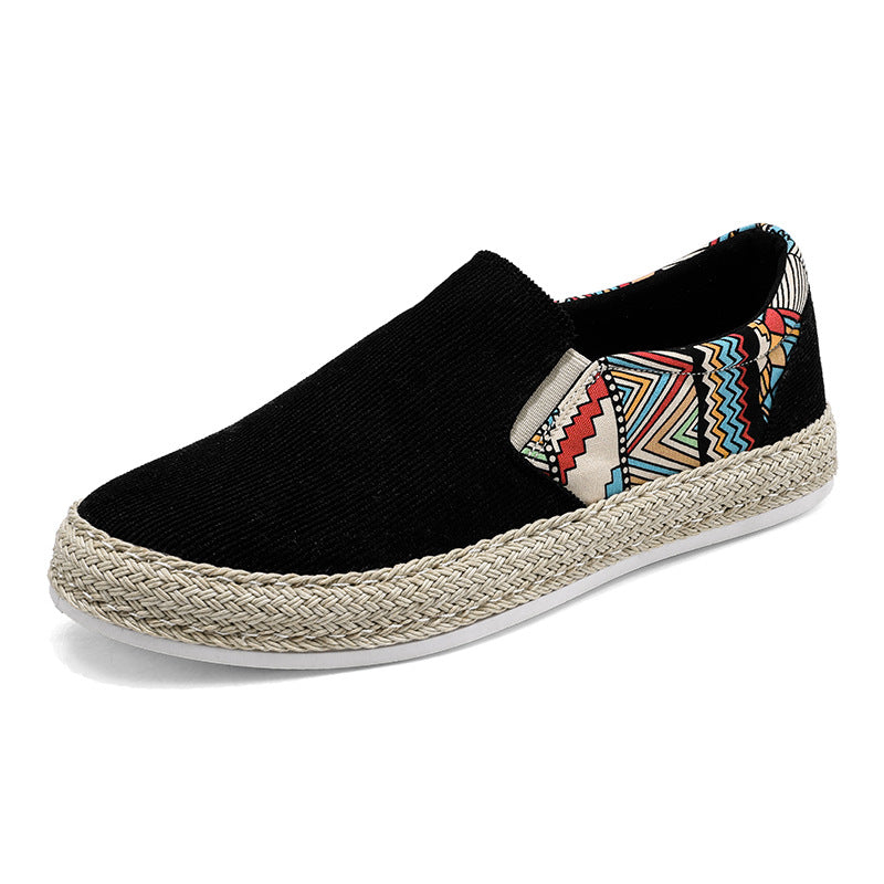 Canvas men's shoes summer new breathable trend light lazy man one foot pedal versatile no laces old Beijing cloth shoes men