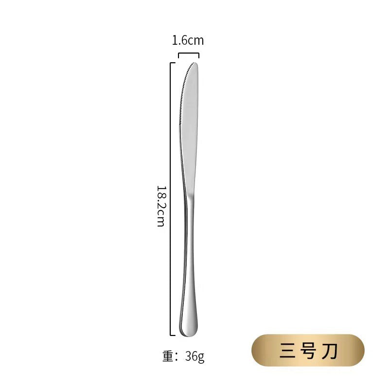304 stainless steel cutlery tip round spoon