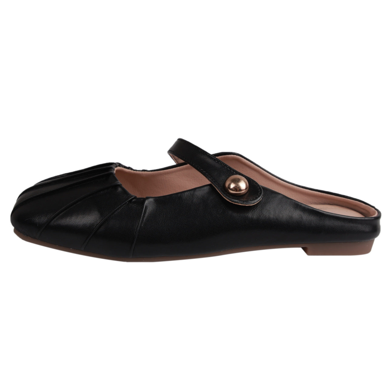 Silver flat toe semi-slippery sandals for women's spring and autumn high-end sense in summer, wearing Mary Jane Muller with skirt and single shoes