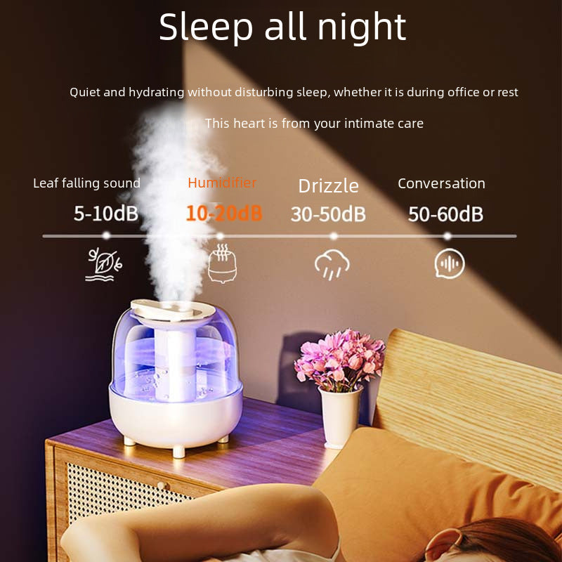 2024 New USB Large Capacity Humidifier Double Spray Home Dormitory Office Aromatherapy Bedroom Desktop Gifts