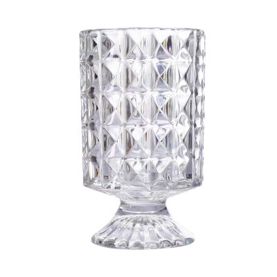 Creative tall transparent vase European vertical bar glass thickened crystal home decoration table ornament glass tube