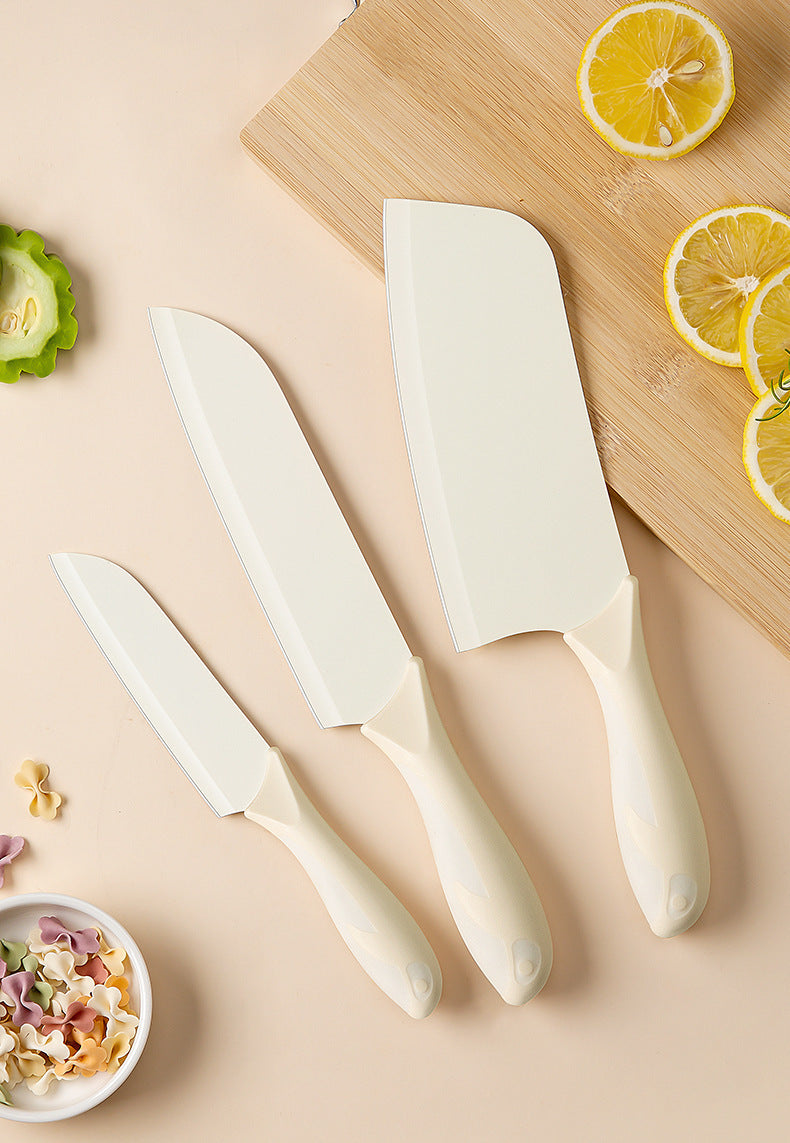 Kitchen slicing knife cutting vegetables and meat cutting fruit knife complementary food stainless steel knife women's special kitchen knife household knife set