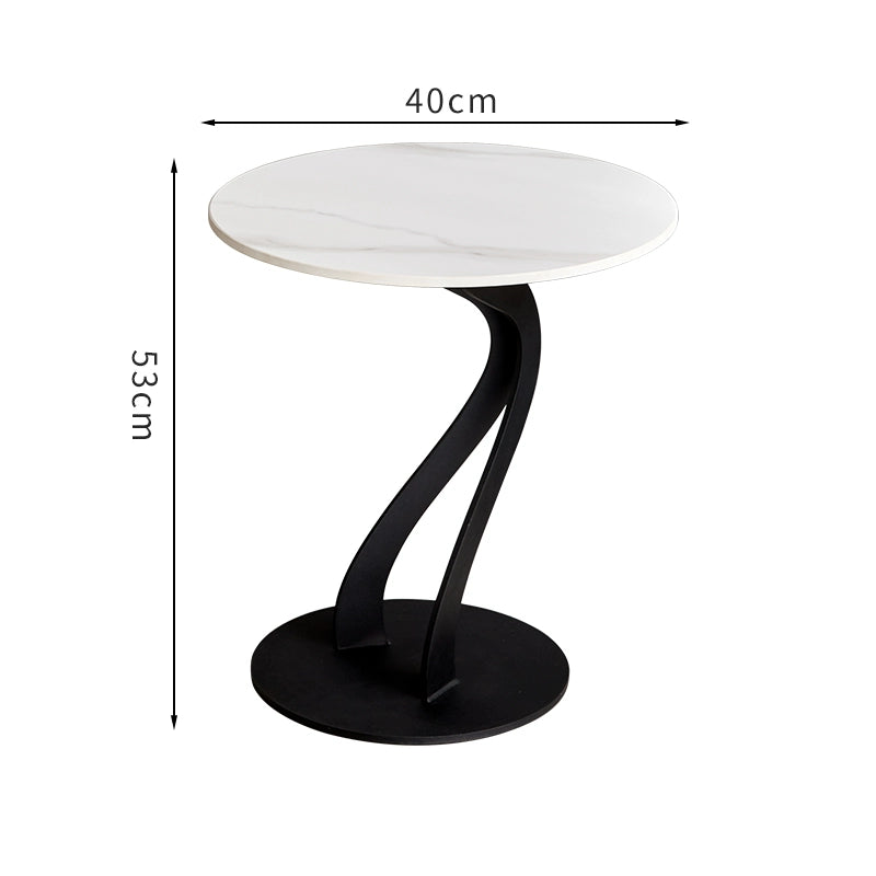 Italian light luxury corner table sofa side table creative rock slab side table balcony small round table casual simple coffee table bed sideboard