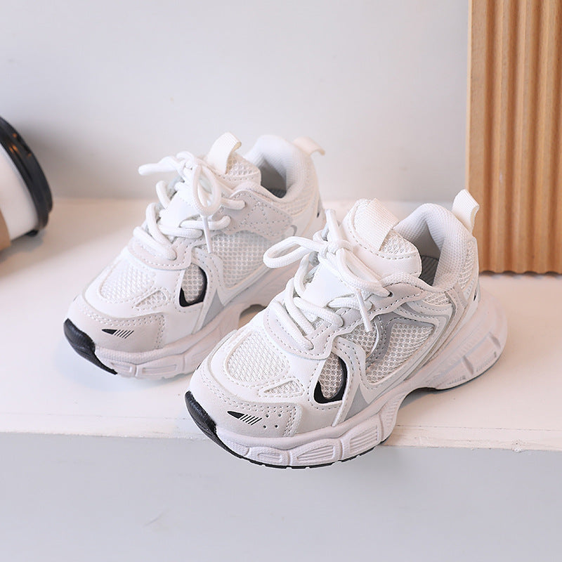 Children's shoes, thick-soled, heightened, mesh, dad shoes, trendy, versatile, spring, autumn, breathable, casual sports, boys' and girls' shoes