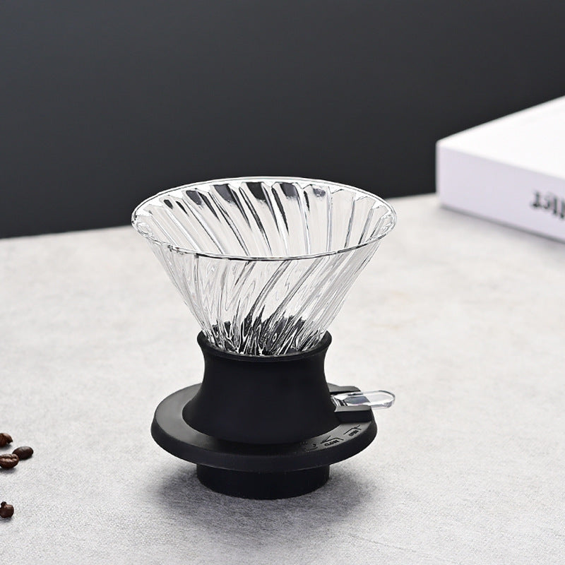 V60 Coffee Filter Cup Hand Pour Coffee Sharing Pot Set Coffee Glass Drip Filter Cup Hanging Ear Coffee Cup Smart Cup