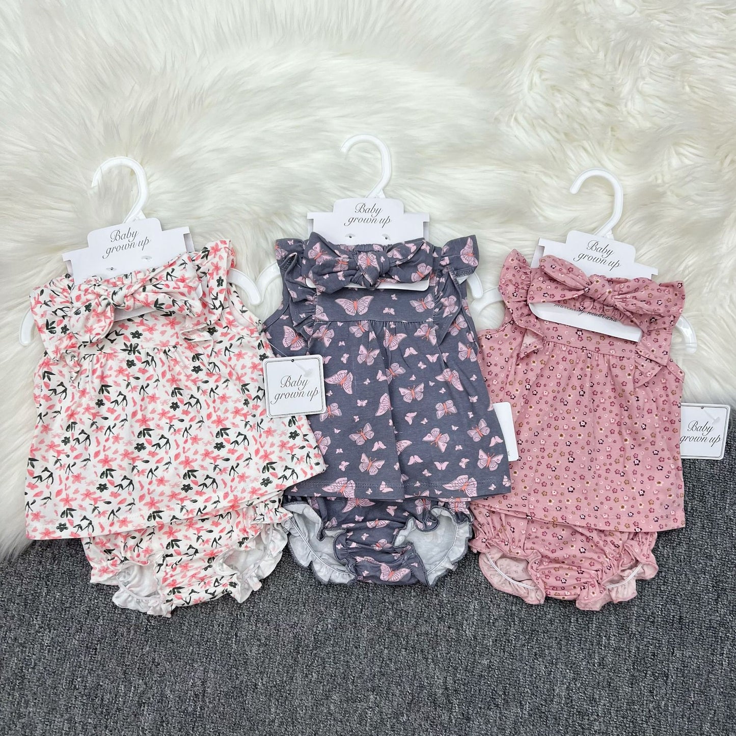 European and American INS baby girl summer bow headband small flying sleeve briefs set skirt manufacturer wholesale
