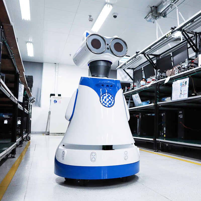 Security patrol robot, video surveillance equipment, status monitoring, temperature and humidity gas, fireworks identification, office building, wine