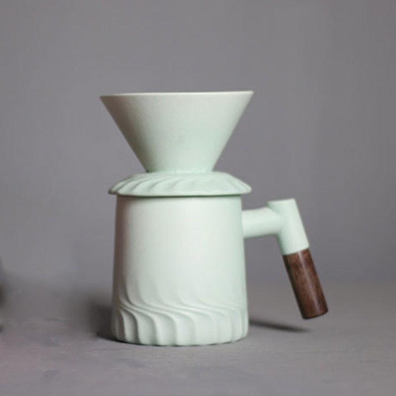 American V60 Cone Ceramic Coffee Filter Cup Filter Coffee Filter Cup Set Sharing Pot Tea Water Separation Cup