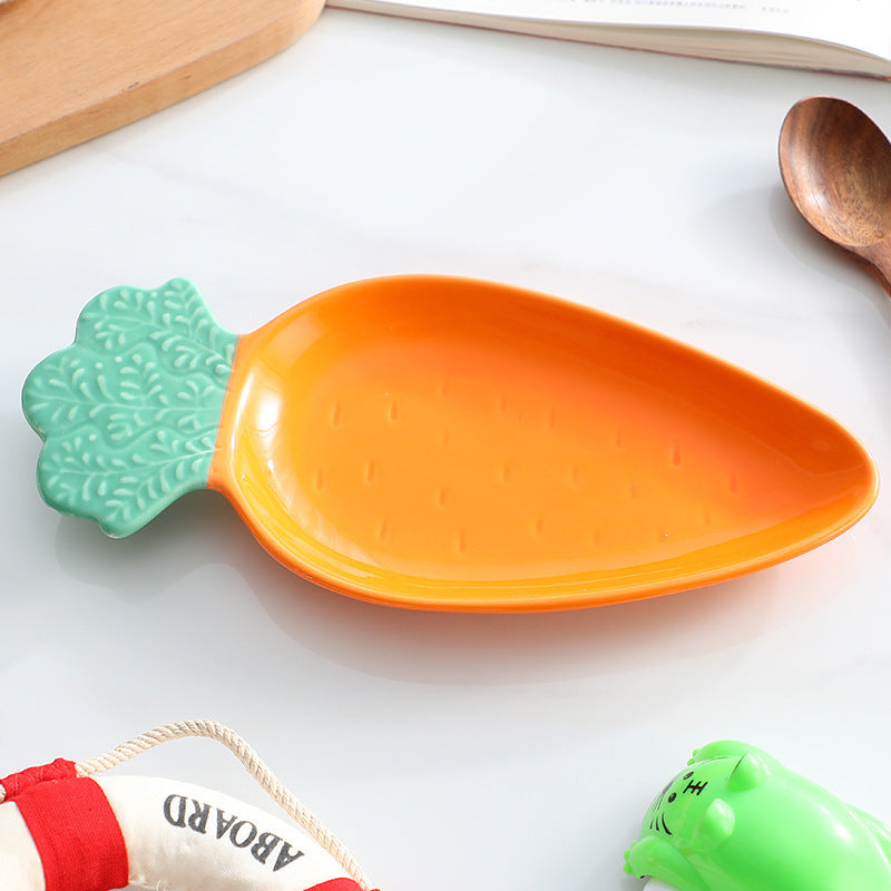 Creative Ceramic Carrot Bowl Cute Kids Ceramic Cutlery Set Home Fruit Salad Bowl Personality Fruit Bowl