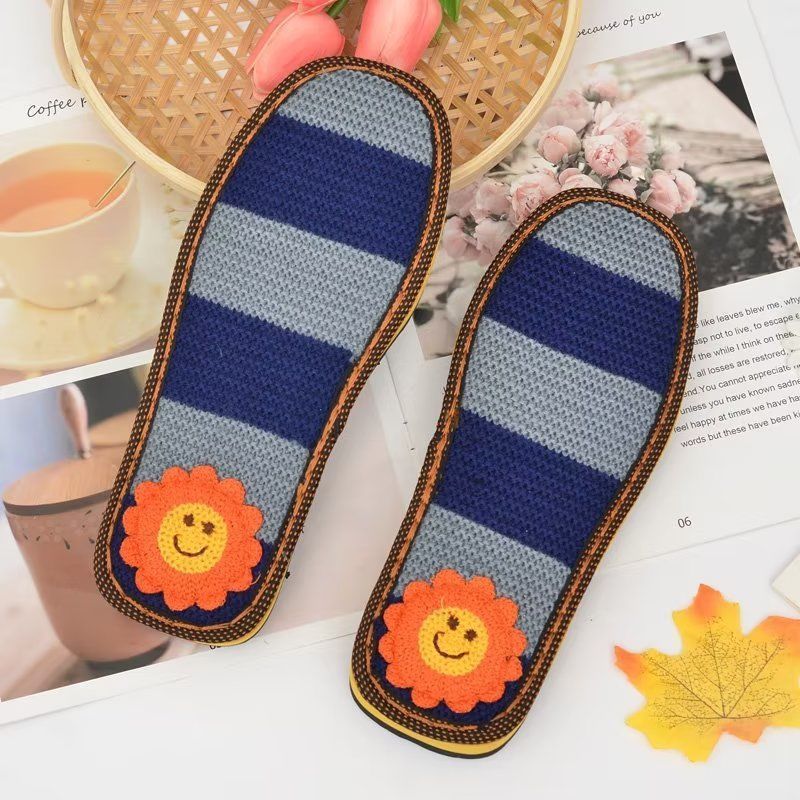 Ruzi cow embroidered soles spring, autumn and winter DIY hand-woven crystal bottom cow tendon sole slippers wear-resistant anti-slip protection