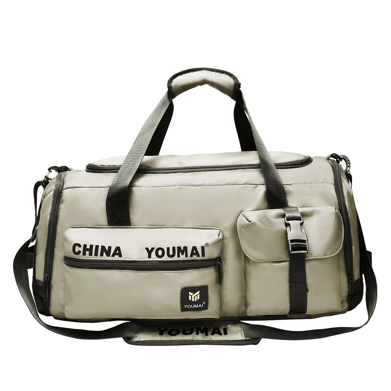 Large capacity three-purpose travel bag, high value custom logo, yoga bag, women's outdoor sports fitness bag, dry and wet separation