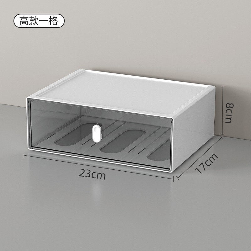 Simple and fashionable stationery storage box, desktop student, multi-compartment drawer, pen holder cabinet, office tape, hair accessories, sundries