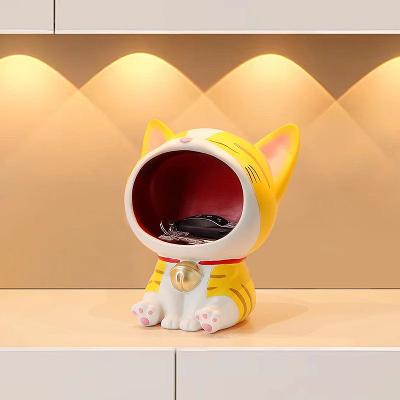 Lucky cat key storage ornaments entrance shelf home living room desktop decoration housewarming new home gifts
