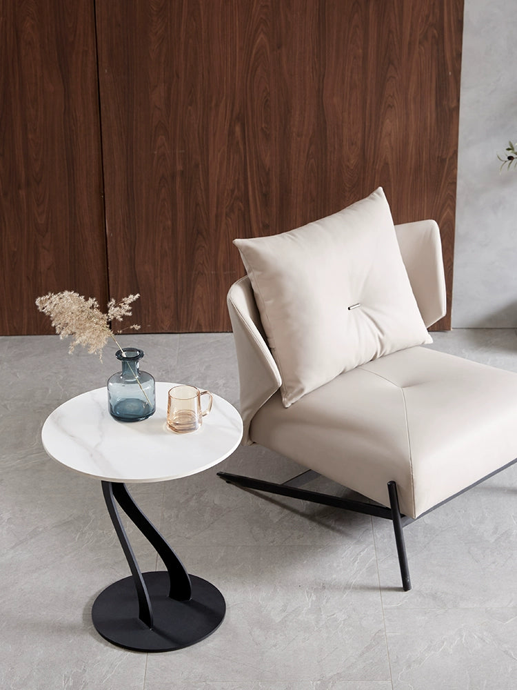 Italian light luxury corner table sofa side table creative rock slab side table balcony small round table casual simple coffee table bed sideboard