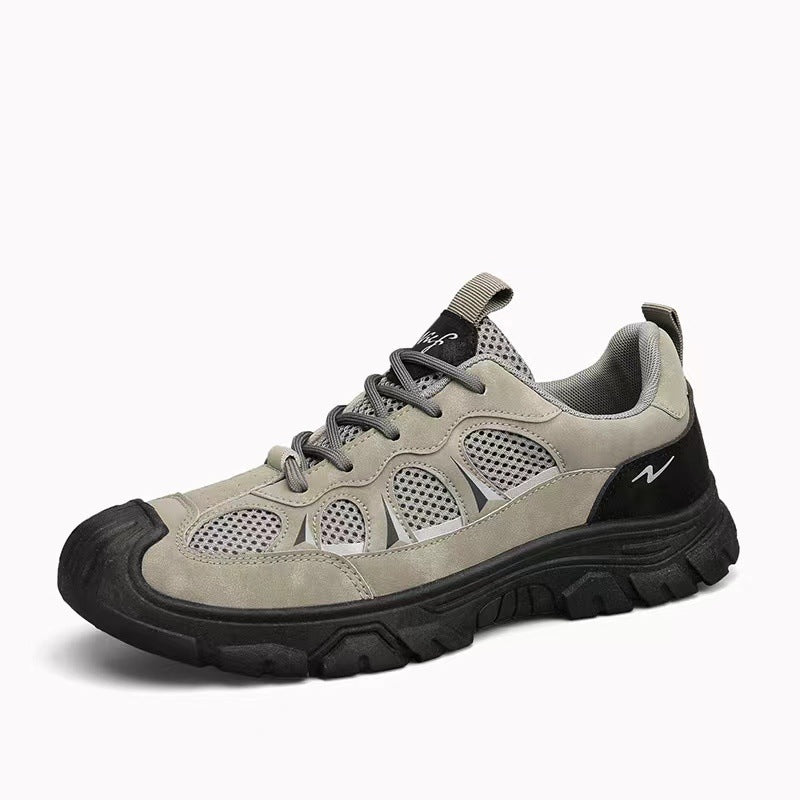 Soft Soled Shoes Men's 2025 New Anti-Slip and Wear-Resistant Labor Protection Shoes Outdoor Breathable Hiking Sports Men's Shoes Cross-border Wholesale