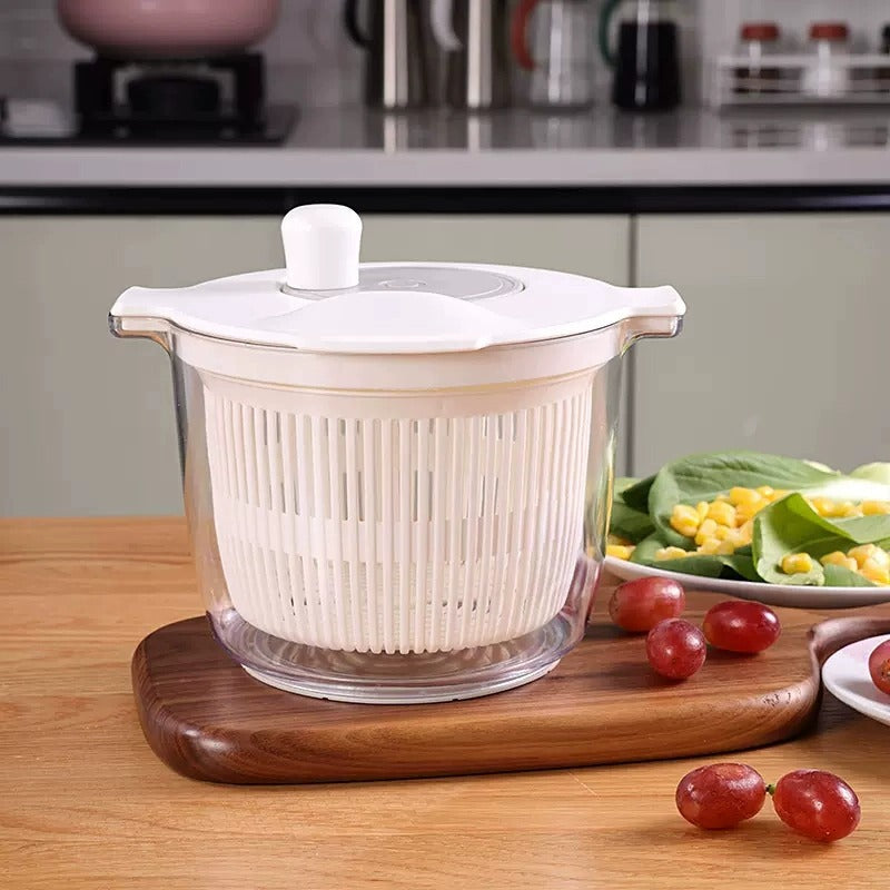 Japanese kitchen salad vegetable dehydrator hand crank spin dryer washing vegetable dumping drain basket washing pot washing artifact