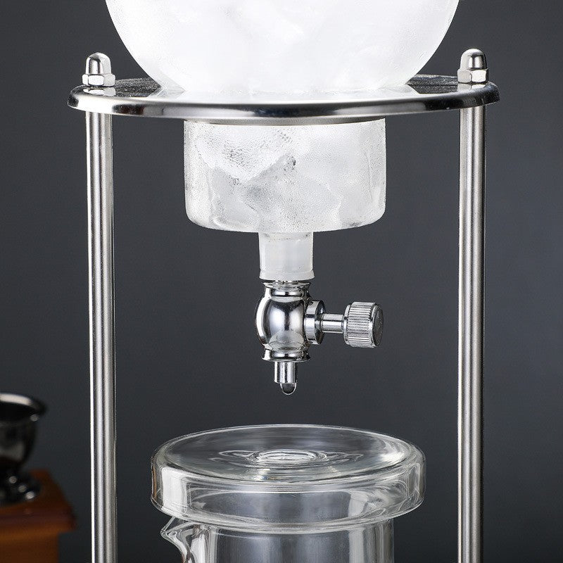 Cross Border Summer Classic Glass Coffee Maker Icing Drip Pot Brew Cold Drink Tea Pot Cold Brew Coffee Stainless Steel