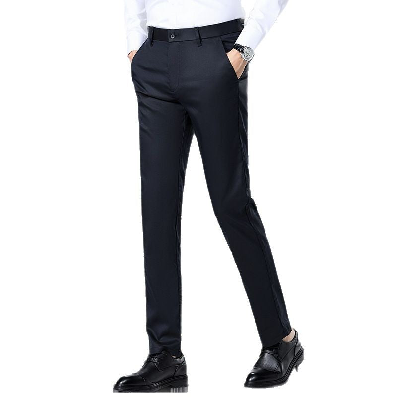 High Quality Summer Tencel Lyocell Casual Pants Men's Thin Straight Leg Trousers Men's New Business Dress Pants