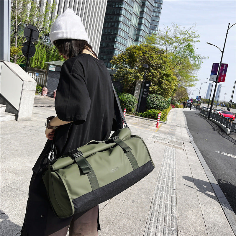 Dry and wet separation sports gym bag for men and women couple short trip travel bag waterproof shoulder crossbody duffle bag