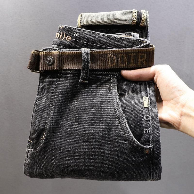 2023 Simple TrousersJeansMen's Loose Straight-leg Retro Beggar's PantsMen's Harem PantsTrendy Casual Pants