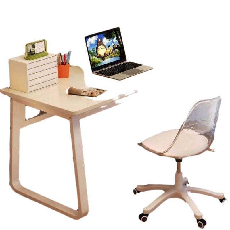 Desk, bedroom, student's study, writing, study desk, creamy style, home, simple desktop computer desk, office desk