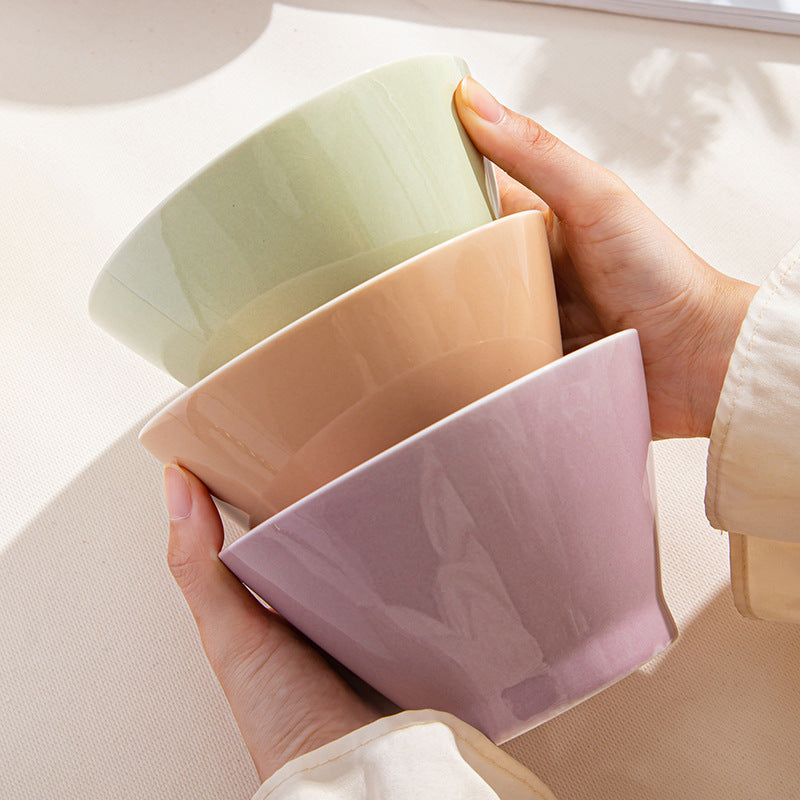Milk fufu hat ceramic bowl household underglaze color yogurt bowl dessert bowl high value meal bowl breakfast oatmeal bowl