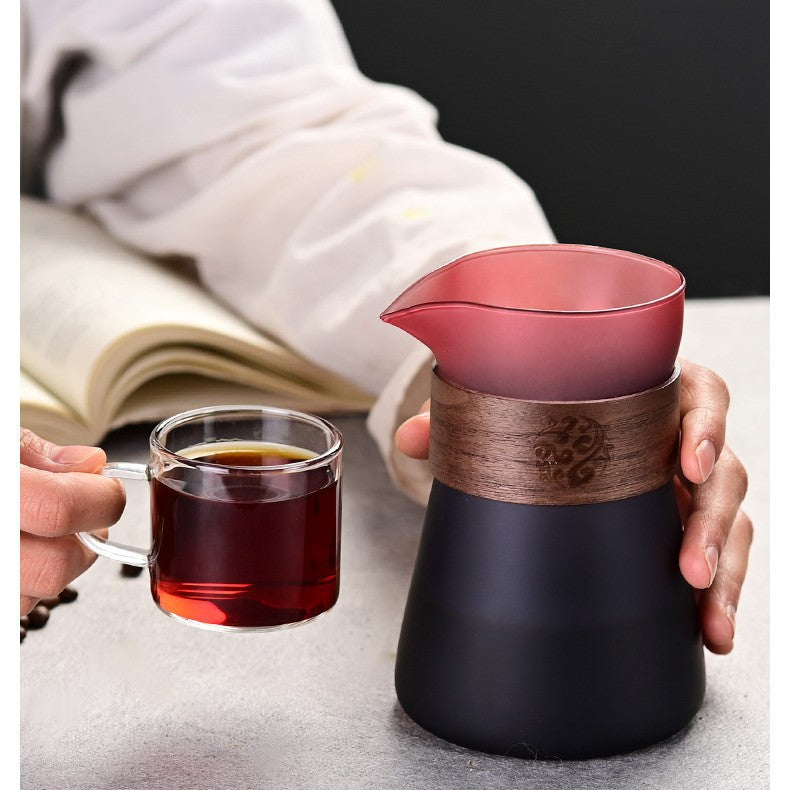 V60 Coffee Filter Cup Hand Pour Coffee Sharing Pot Set Coffee Glass Drip Filter Cup Hanging Ear Coffee Cup Smart Cup