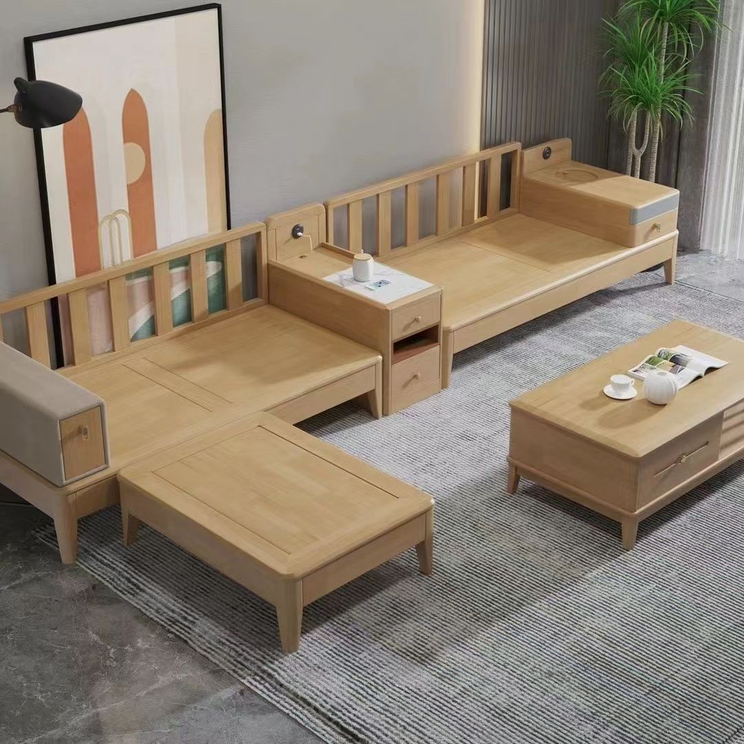 Solid wood sofa