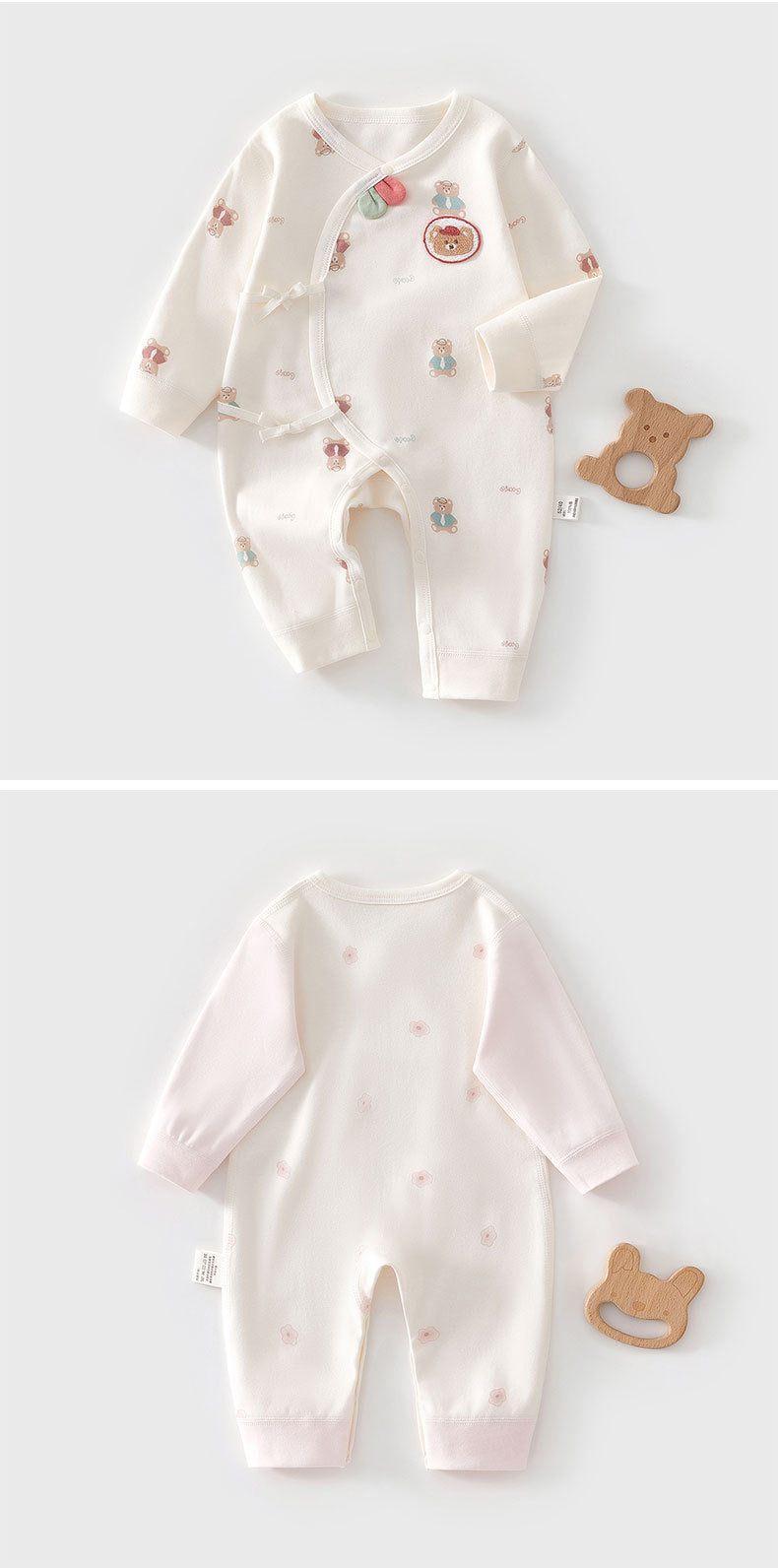 Newborn clothes, newborn spring and autumn butterfly clothes, monk clothes, cotton boneless baby, baby onesies, Hayi