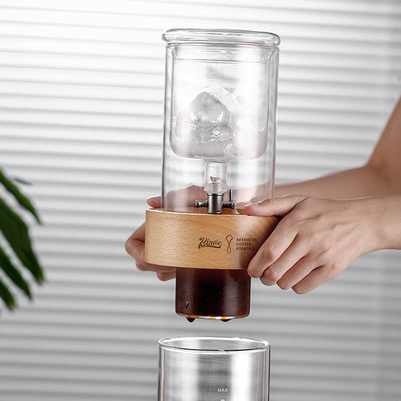 Bincoo Coffee Ware Set Glass Double Layer Filter Ice Drip Kettle Home Cold Brew Coffee Pot Filter