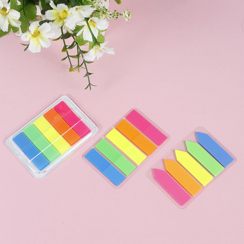 Color PET fluorescent sticky notes, N times stickers, student office markers, bookmarks, instructions, notepads, index stickers, wholesale