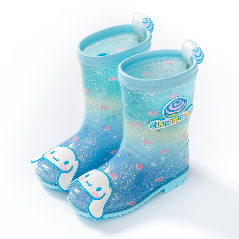 Sanrio Four Seasons Children's Rain Boots Culomie Hello Kitty Rain Boots Men's and Women's Non-slip Kindergarten Elementary School Student Tide Wholesale