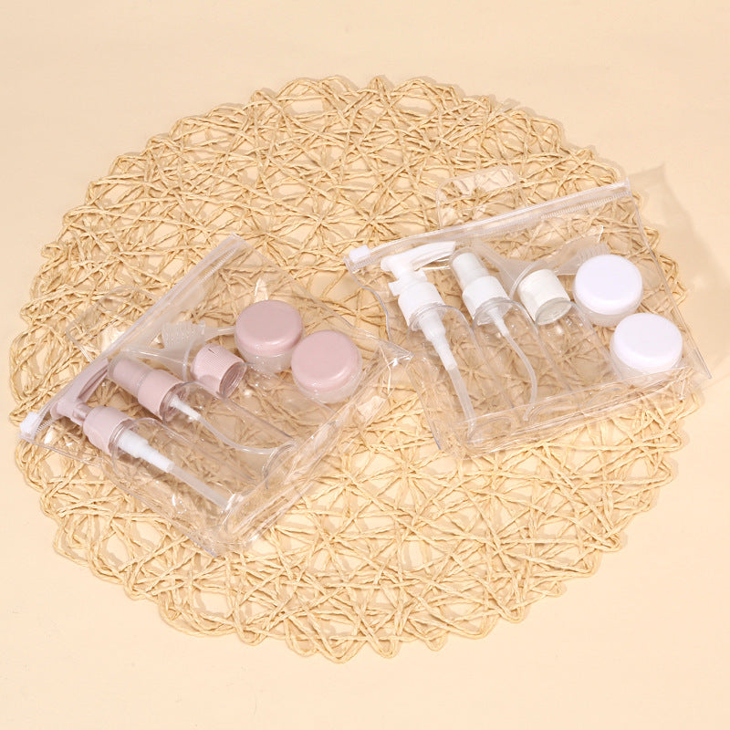 Bottled Travel 8-Piece Set Cosmetic Spray Toner Shampoo Body Wash Cream Lotion Cream Cream Bottle