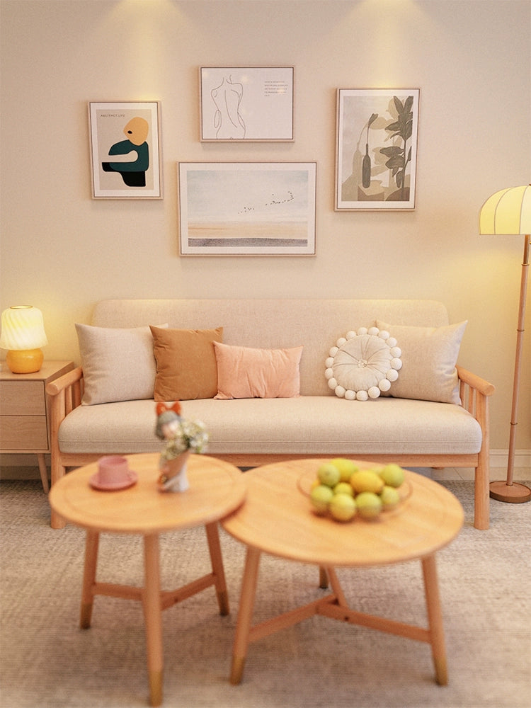 Solid wood sofa