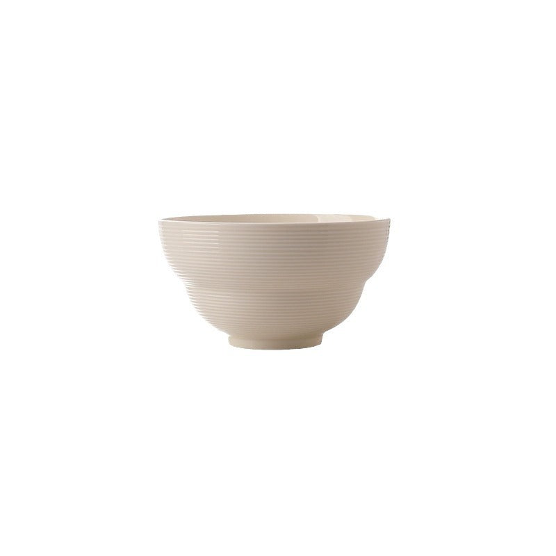 2024 New Nordic Simple Wind Bowl Plate Ceramic Brushed Household Premium Milky White Ceramic Tableware Set