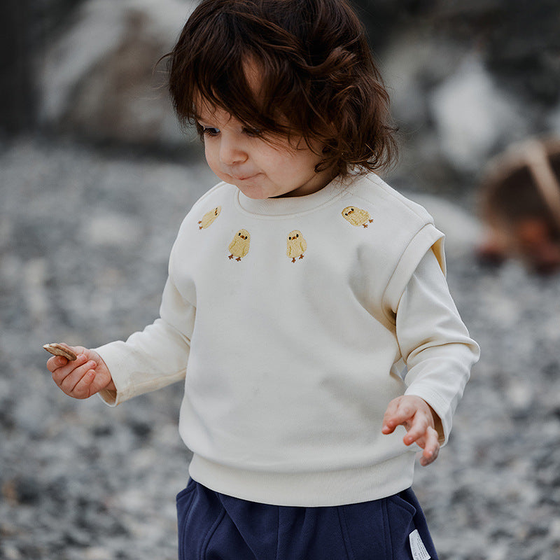 muaqiaqia girls' vest boys' vest outer wear spring and autumn clothes baby shoulder children's top 5YCM076