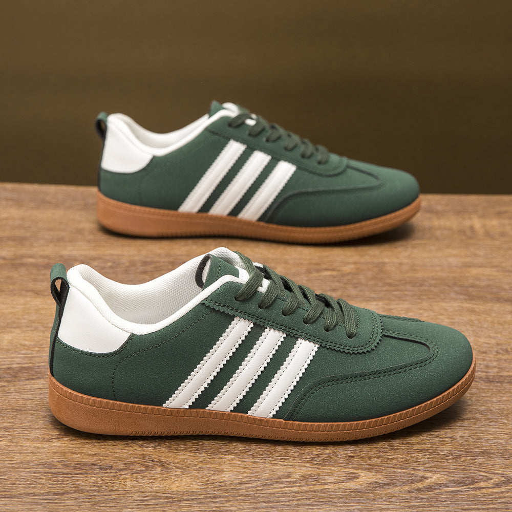Skateboard shoes men's cross-border supply in autumn new simple color-block trendy casual shoes for students comfortable and breathable lace-up men's shoes
