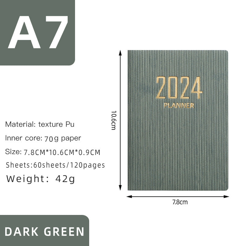 Spot 2024 English Schedule 2025 A7 Daily Planner Planner Amazon Cross Border Notebook
