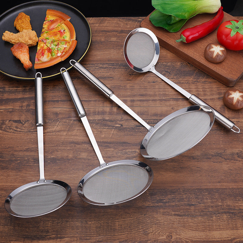 304 stainless steel dense mesh colander 100 mesh thickened wide-brimmed household kitchen tools wholesale soy milk filter colander