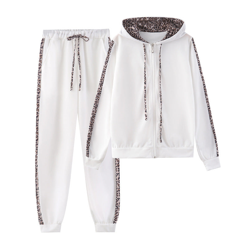 2024 autumn and winter Amazon cross-border European and American hot fashion trousers with hooded jacket casual sportswear women's clothing