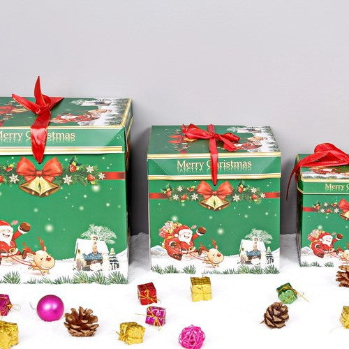 New Christmas Decoration Gift Box Supplies Paper Gift Gift Packaging Box Christmas Eve Apple Box Christmas Tree