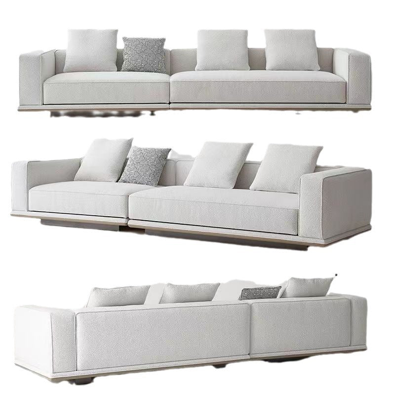 Minimal grey fabric sofa