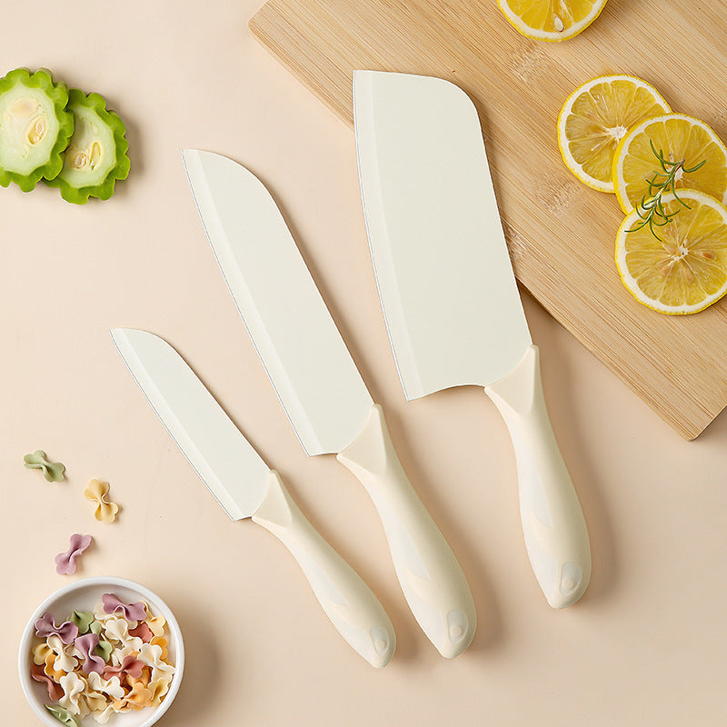 Kitchen slicing knife cutting vegetables and meat cutting fruit knife complementary food stainless steel knife women's special kitchen knife household knife set