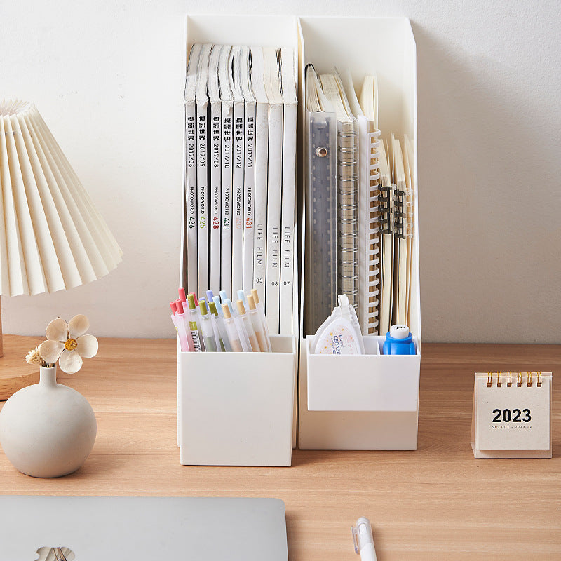 Office supplies file rack office book stand student desktop file storage box book stationery book file box